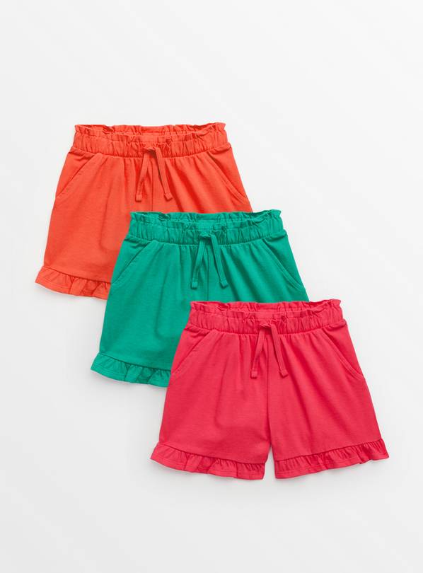 Frill Hem Jersey Shorts 3 Pack  8 years